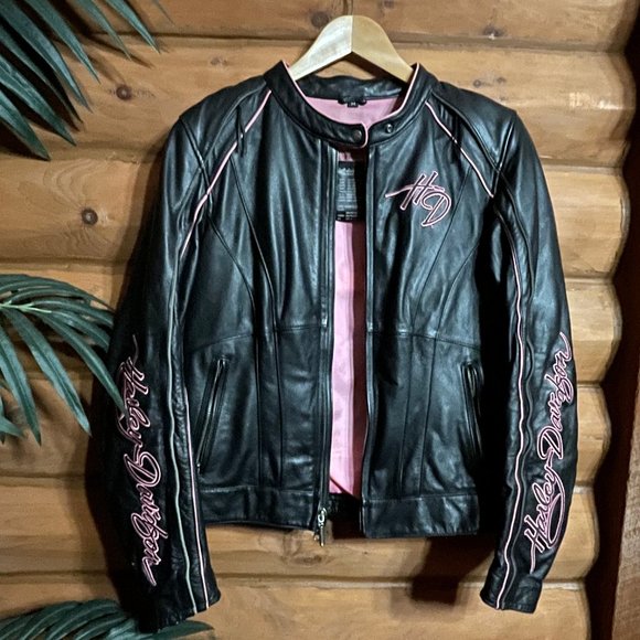 Harley-Davidson Jackets & Blazers - Harley Davidson Limited Edition Pink label Women's leather coat size Medium